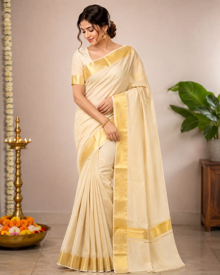 Kasavu saree from the Sridhvi collection
